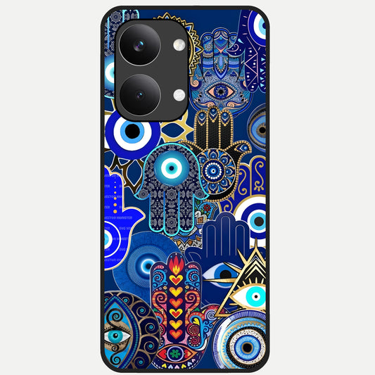  Mystic Palm Guard Glass Case For Poco X8 Pro Max back cover – full design glossy printed glass finish