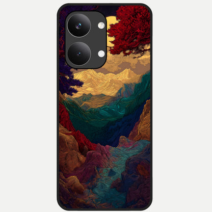  Mystic Valley Light Glass Case For Poco X8 Pro Max back cover – full design glossy printed glass finish