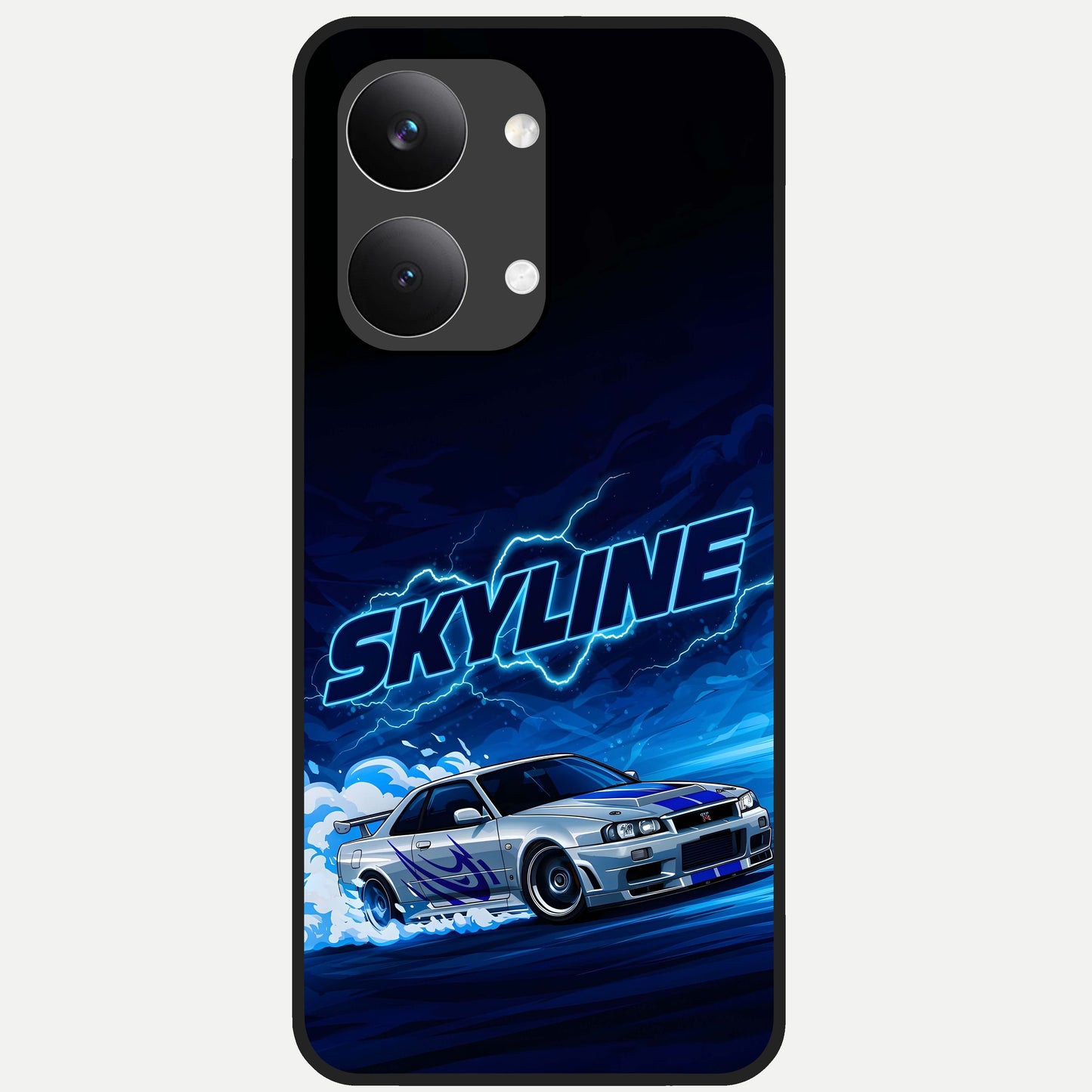  Neon Drift Beast Glass Case For Poco X8 Pro Max back cover – full design glossy printed glass finish