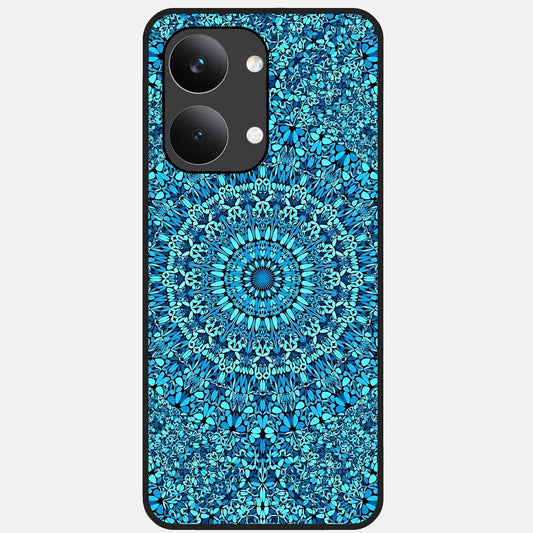  Ocean Bloom Mandala Glass Case For Poco X8 Pro Max back cover – full design glossy printed glass finish