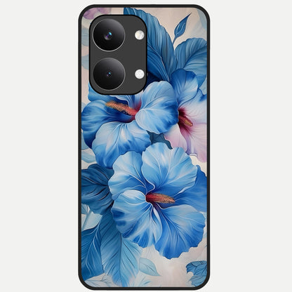  Ocean Hibiscus Grace Glass Case For Poco X8 Pro Max back cover – full design glossy printed glass finish