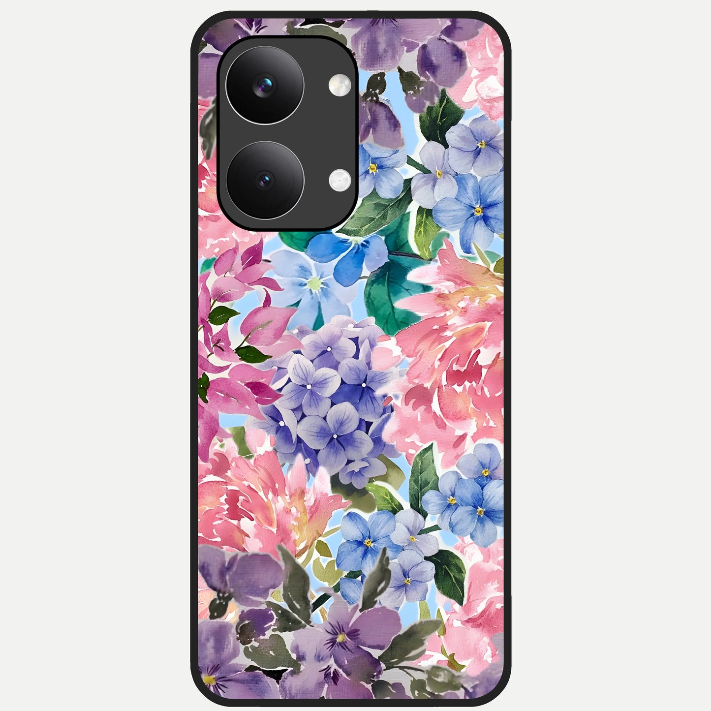  Pastel Floral Mix Glass Case For Poco X8 Pro Max back cover – full design glossy printed glass finish