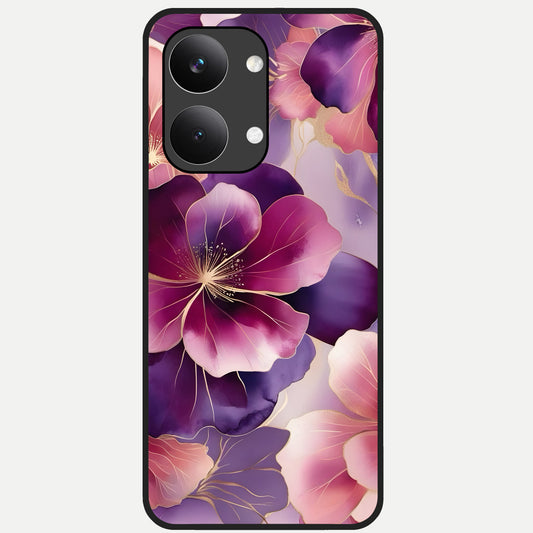  Pink Bouquet Florals Glass Case For Poco X8 Pro Max back cover – full design glossy printed glass finish