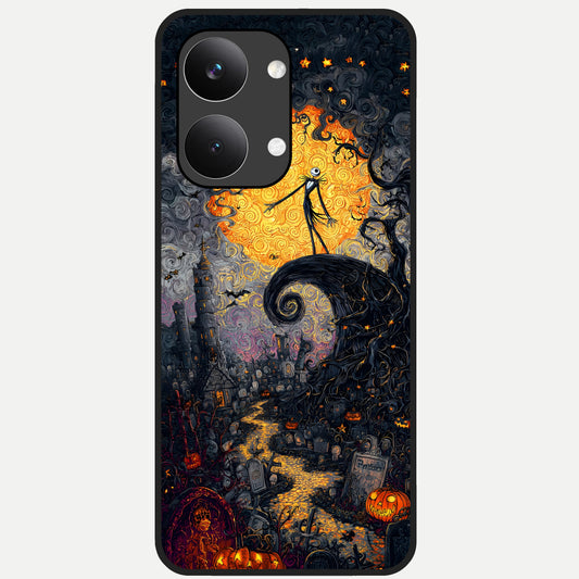  Pumpkin Moonlight Tale Glass Case For Poco X8 Pro Max back cover – full design glossy printed glass finish