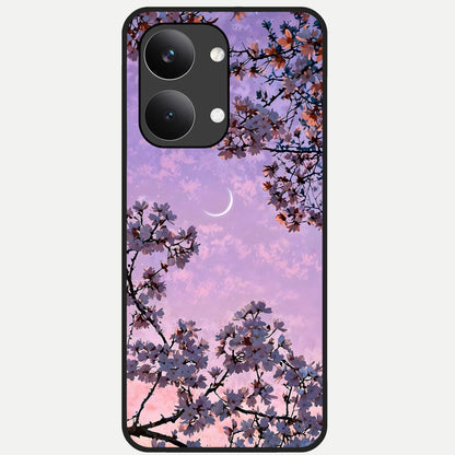  Purple Serenity Moon Glass Case For Poco X8 Pro Max back cover – full design glossy printed glass finish