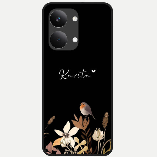  Quiet Garden Tune Custom Name Glass Case For Poco X8 Pro Max back cover – full design glossy printed glass finish