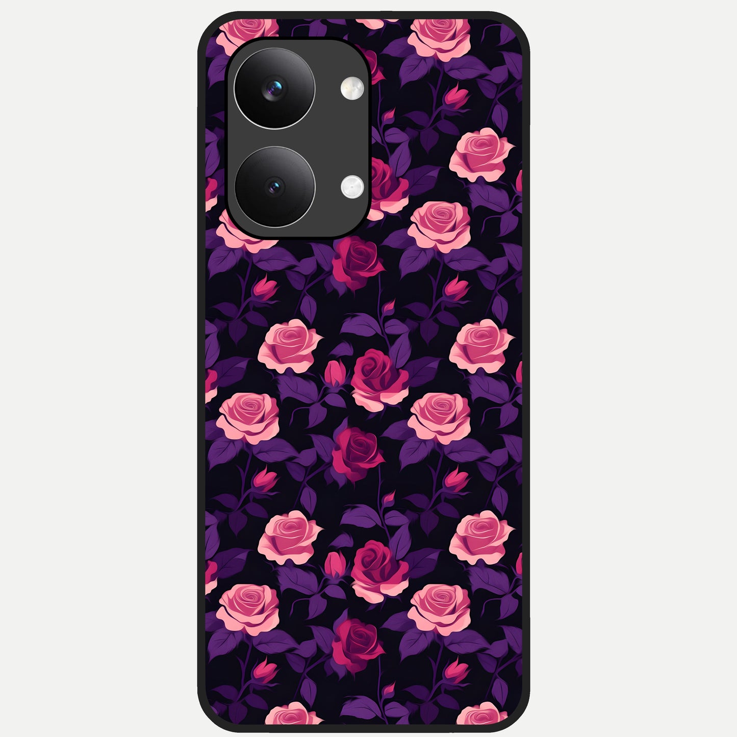  Rose Garden Twilight Glass Case For Poco X8 Pro Max back cover – full design glossy printed glass finish