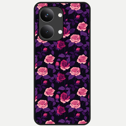  Rose Garden Twilight Glass Case For Poco X8 Pro Max back cover – full design glossy printed glass finish