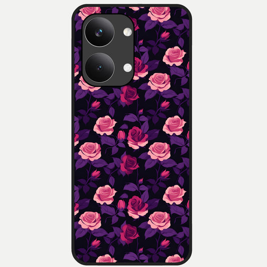  Rose Garden Twilight Glass Case For Poco X8 Pro Max back cover – full design glossy printed glass finish