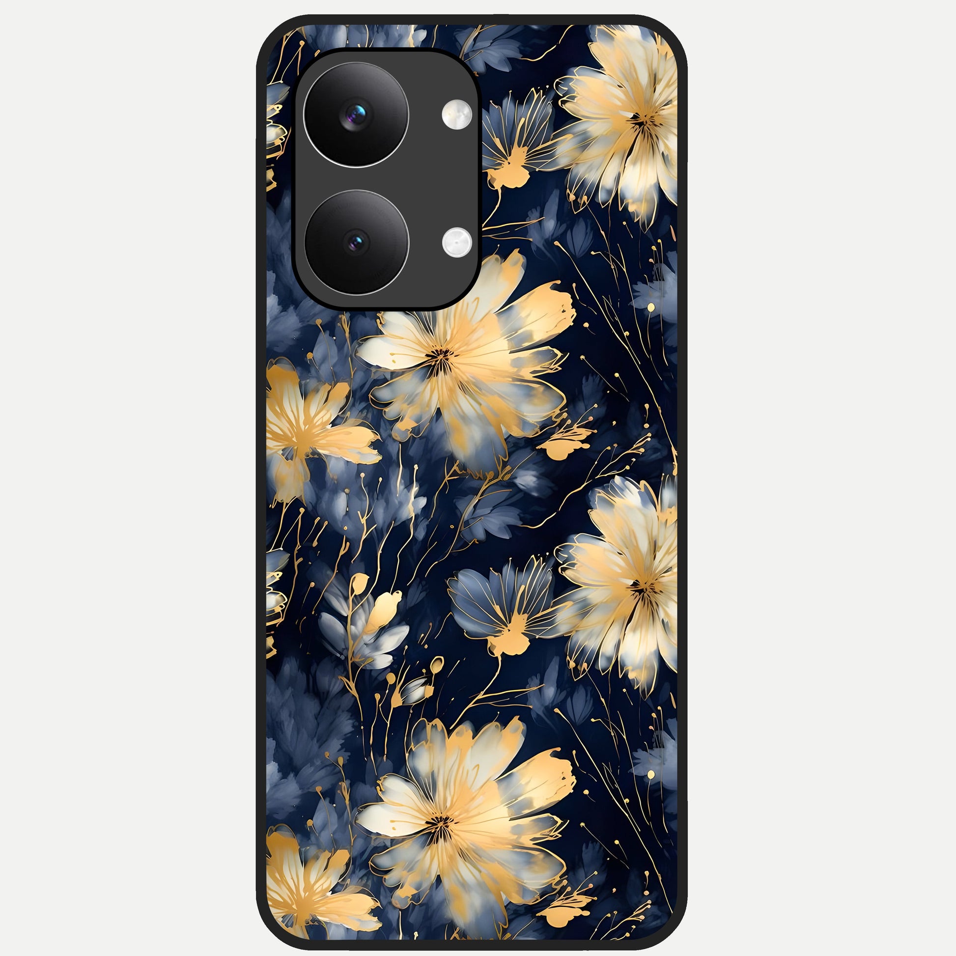  Royal Petal Dream Glass Case For Poco X8 Pro Max back cover – full design glossy printed glass finish