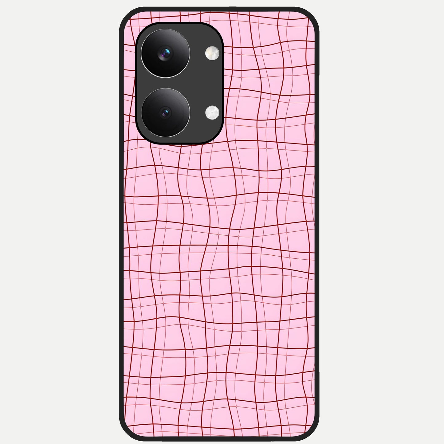  Soft Grid Bliss Glass Case For Poco X8 Pro Max back cover – full design glossy printed glass finish