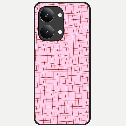  Soft Grid Bliss Glass Case For Poco X8 Pro Max back cover – full design glossy printed glass finish