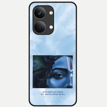  Spiritual Krishna Glass Case For Poco X8 Pro Max back cover – full design glossy printed glass finish