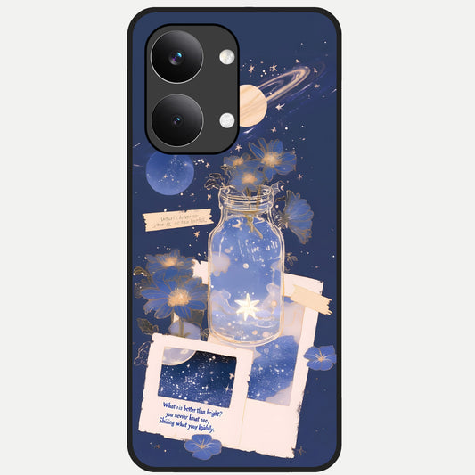  Starlit Cosmic Jar Glass Case For Poco X8 Pro Max back cover – full design glossy printed glass finish