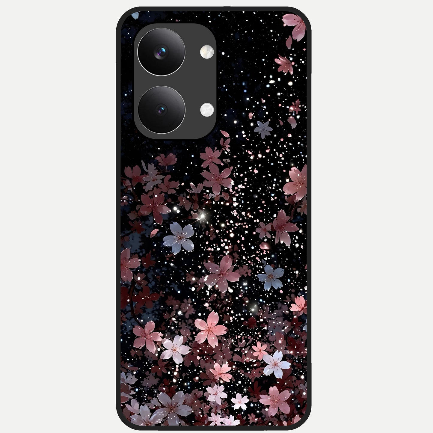  Starlit Flower Dreams Glass Case For Poco X8 Pro Max back cover – full design glossy printed glass finish