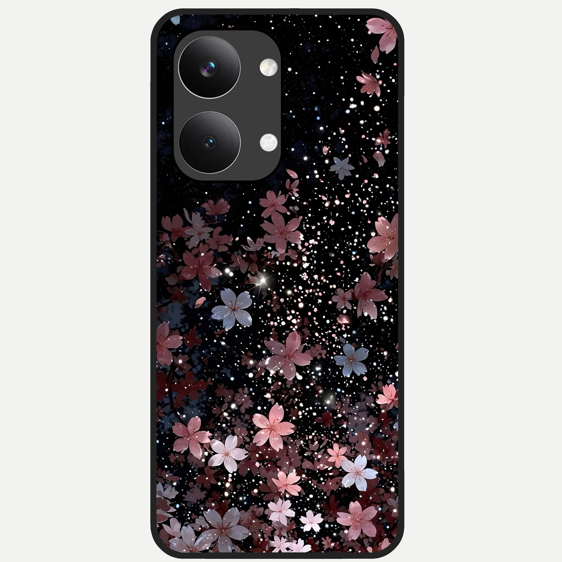  Starlit Flower Dreams Glass Case For Poco X8 Pro Max back cover – full design glossy printed glass finish