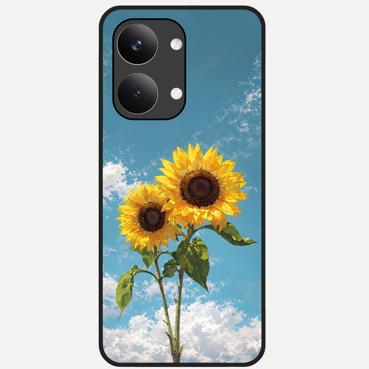  Sunlit Daisy Glow Glass Case For Poco X8 Pro Max back cover – full design glossy printed glass finish