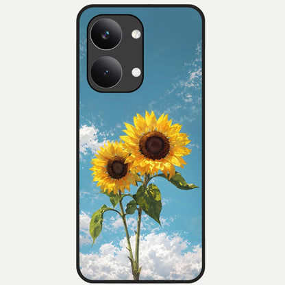  Sunlit Daisy Glow Glass Case For Poco X8 Pro Max back cover – full design glossy printed glass finish
