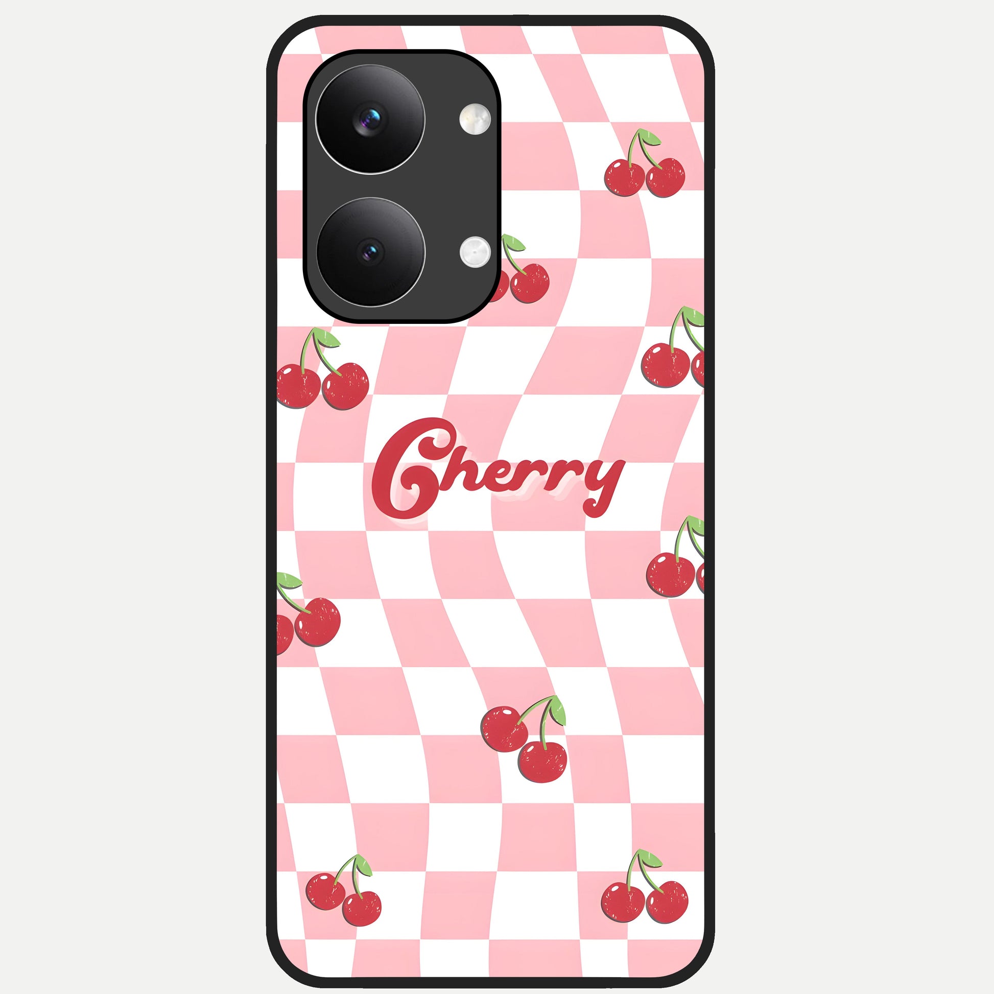  Sweet Cherry Vibes Glass Case For Poco X8 Pro Max back cover – full design glossy printed glass finish