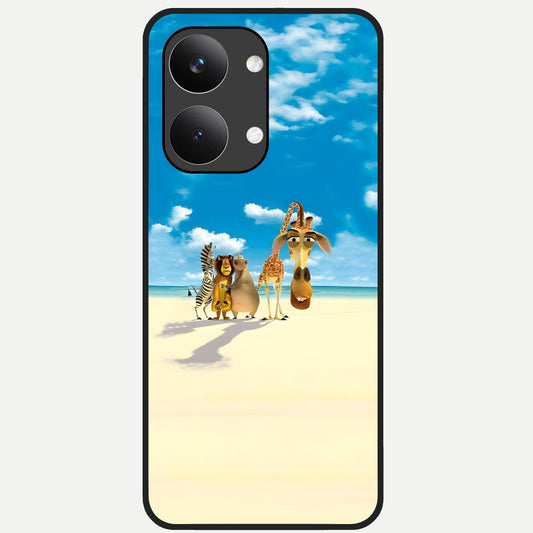  Tropical Fun Squad Glass Case For Poco X8 Pro Max back cover – full design glossy printed glass finish