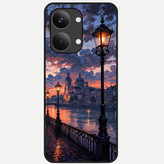  Twilight River Lights Glass Case For Poco X8 Pro Max back cover – full design glossy printed glass finish