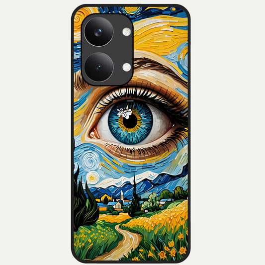  Van Gogh Eye Glass Case For Poco X8 Pro Max back cover – full design glossy printed glass finish