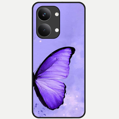  Violet Dream Wing Glass Case For Poco X8 Pro Max back cover – full design glossy printed glass finish