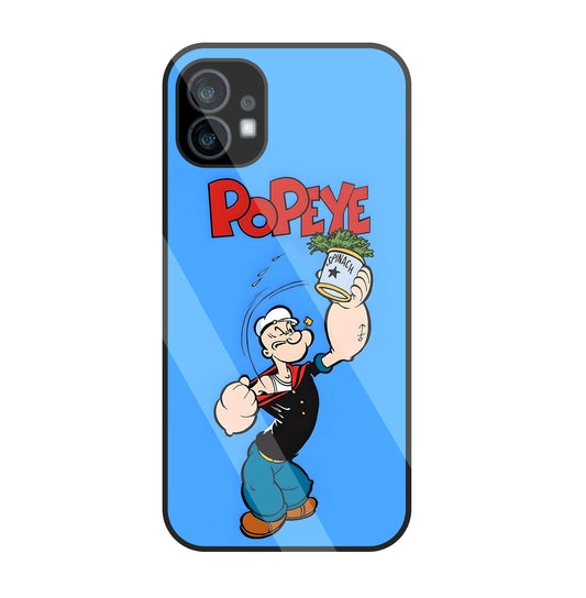 Popey In Blue  glass Case For Nothing Phone 1
