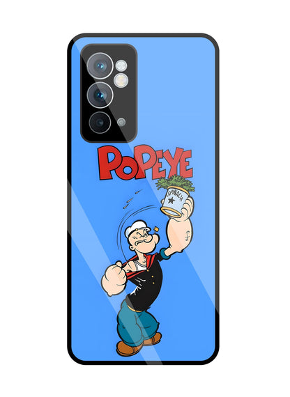 Popey In Blue  Glass Case For OnePlus 9RT