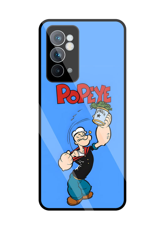 Popey In Blue  Glass Case For OnePlus 9RT