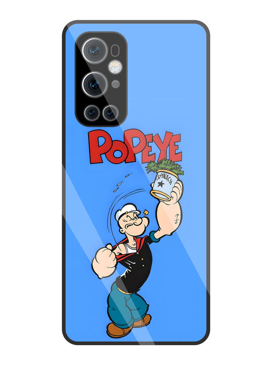 Popey In Blue  Glass Case For OnePlus 9 Pro