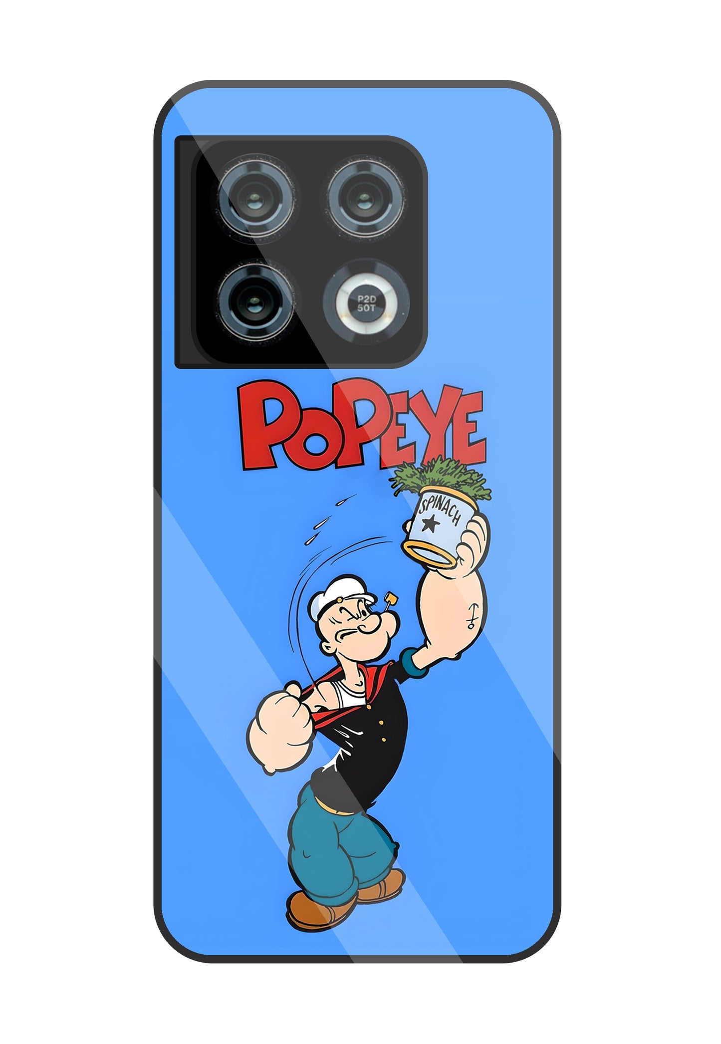 Popey In Blue Glass Case For OnePlus 10 Pro