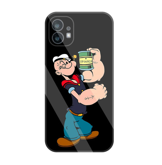 Popeye Spinach  glass Case For Nothing Phone 1