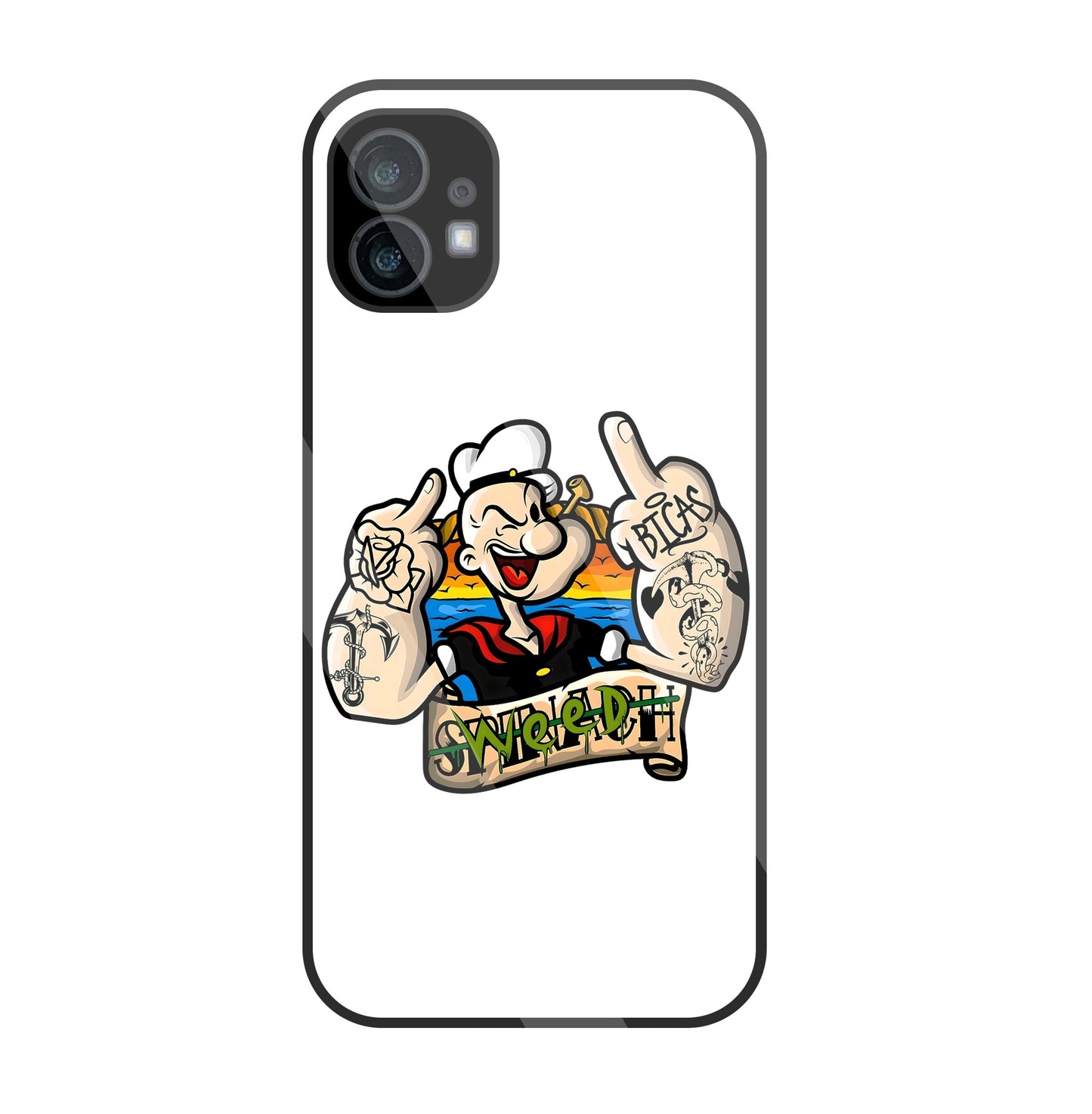 Popeye Weed Glass Case For Nothing Phone 1