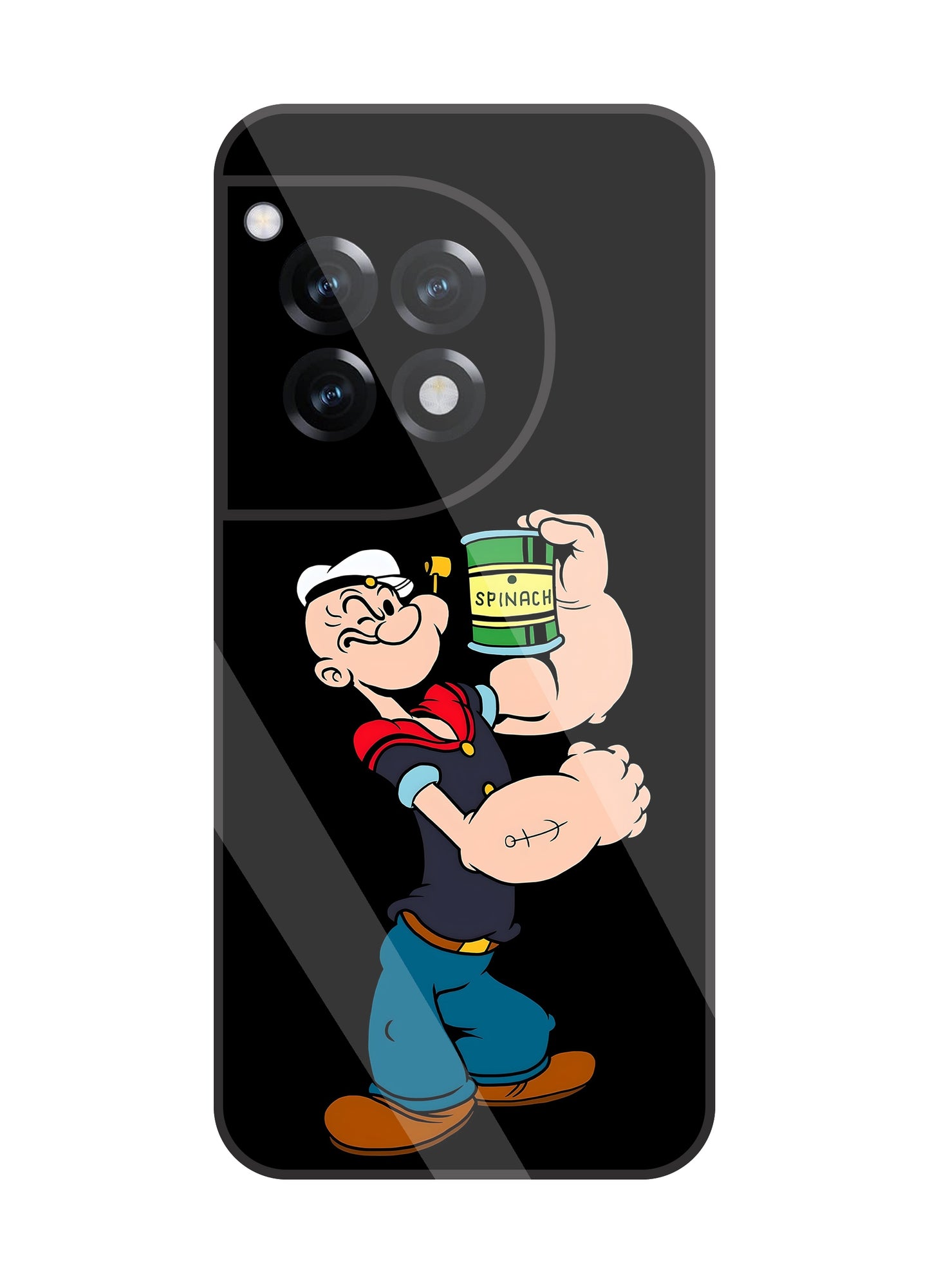 Popeye Spinach Glass Case For OnePlus 12R