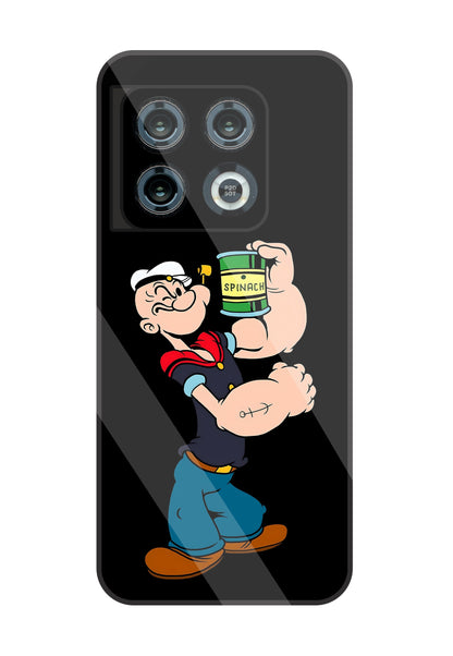 Popeye Spinach Glass Case For OnePlus 10 Pro