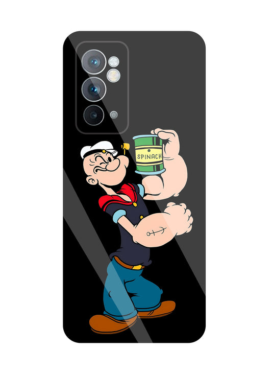 Popeye Spinach Glass Case For OnePlus 9RT