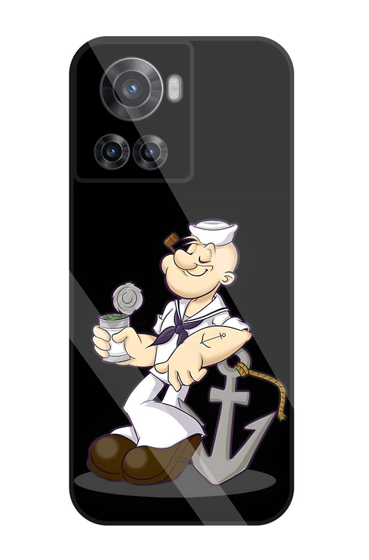Popeye The Sailor Glass Case For OnePlus 10R
