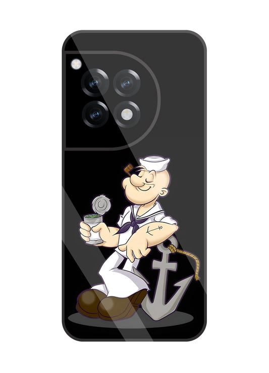 Popeye The Sailor Glass Case For OnePlus 12R
