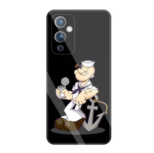 Popeye The Sailor Glass Case For OnePlus 9