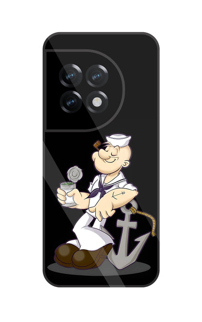 Popeye The Sailor Glass Case For OnePlus 11R