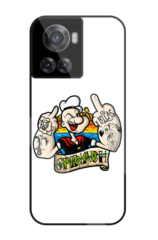 Popeye Weed Glass Case For OnePlus 10R