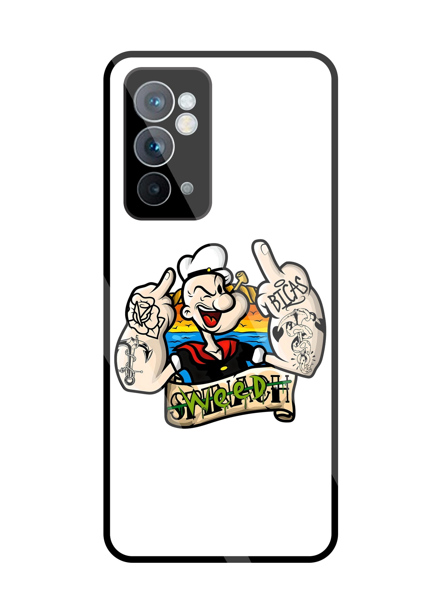 Popeye Weed Glass Case For OnePlus 9RT