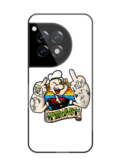 Popeye Weed Glass Case For OnePlus 12R