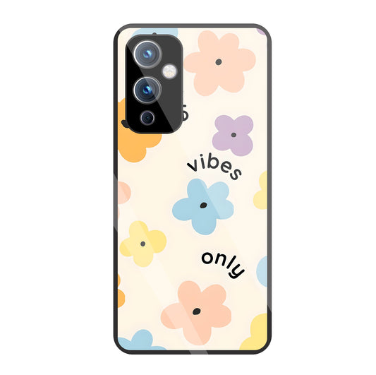 Positive Vibes Only Glass Case For OnePlus 9