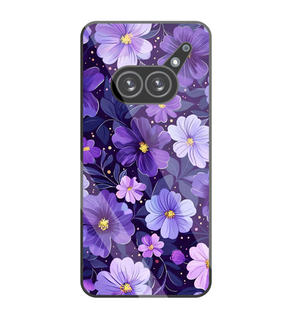 Purple Flower Blooms Glass Case For Nothing Phone 2A