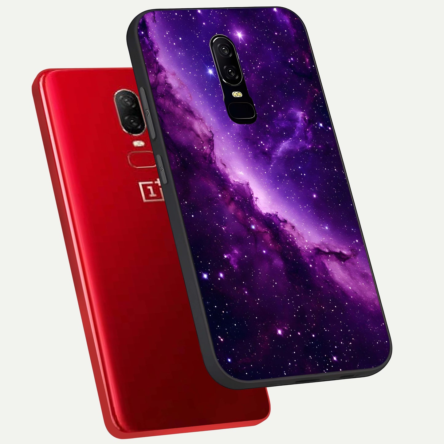 Purple Shade Sky Glass Case displayed upright for dreamy sky visibility and premium finish.