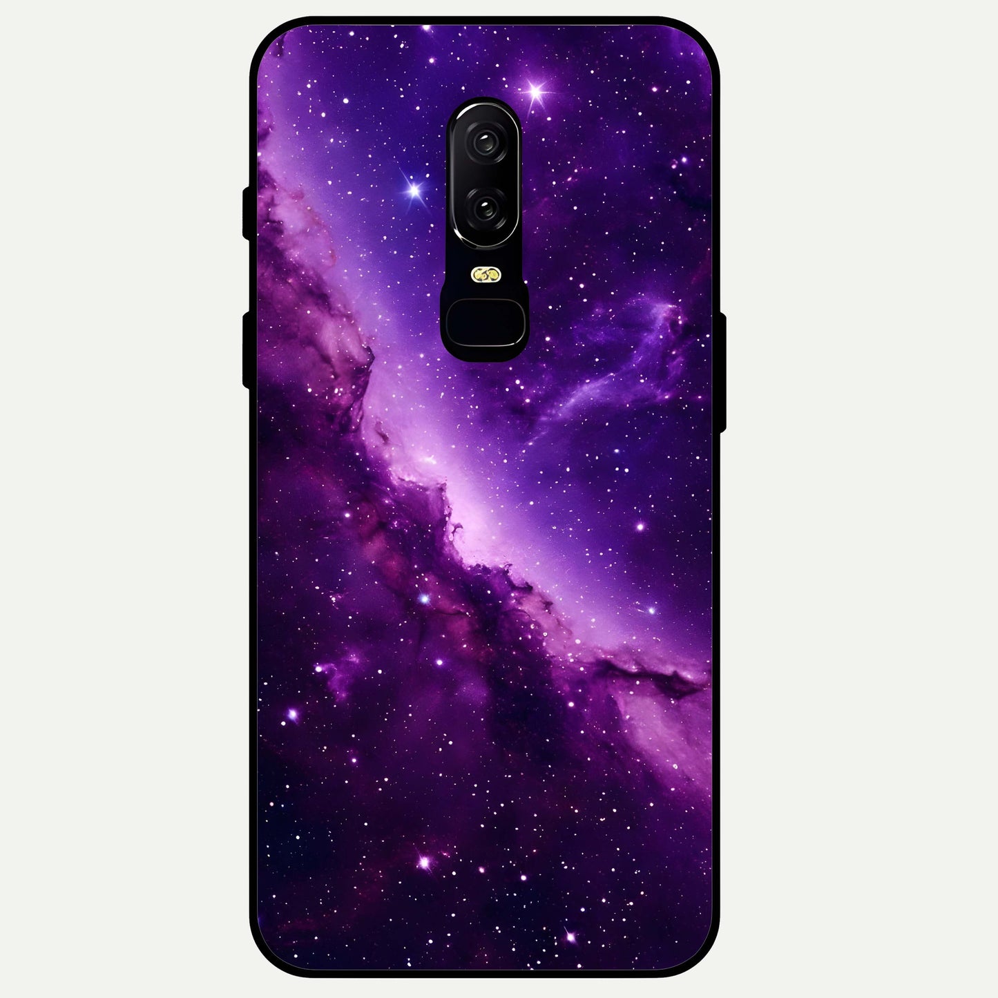 Purple Shade Sky Glass Case captured at a warm angle highlighting smooth color transitions, gloss, and edge clarity.
