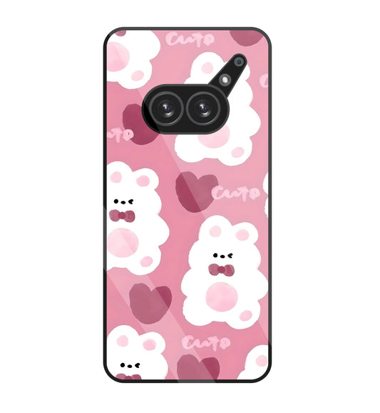Rabbit With Heart Glass Case For Nothing Phone 2A
