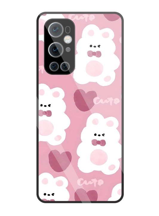 Rabbit With Heart Glass Case For OnePlus 9 Pro